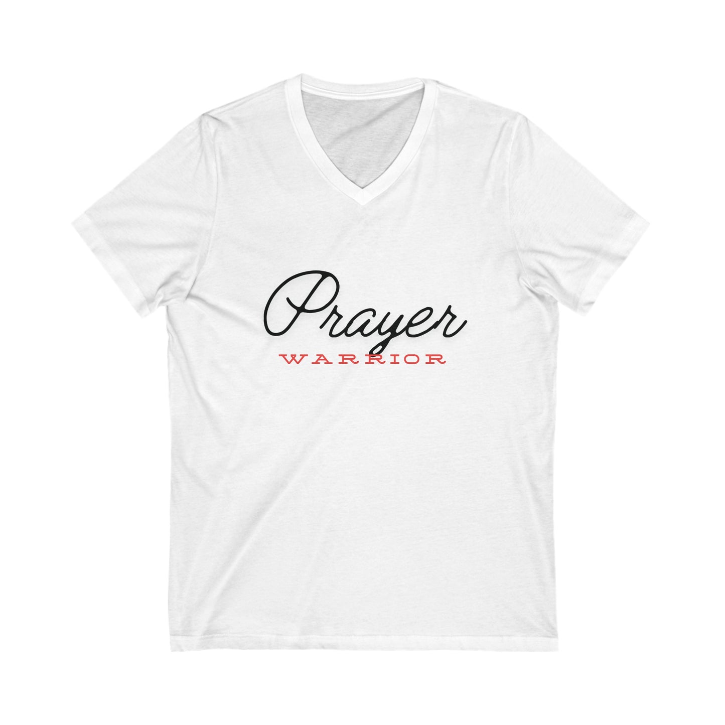 Prayer Warrior - Unisex Jersey Short Sleeve V-Neck Tee